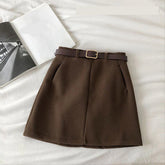 High Waist A-Line Mini Skirts
